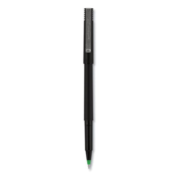 uni-ball® Roller Ball Pen, Stick, Micro 0.5 Mm, Green Ink, Black Matte Barrel, Dozen freeshipping - TVN Wholesale
